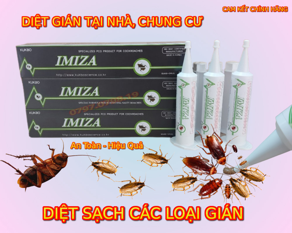 Thuốc diệt gián imiza 35g - chuyên diệt các loại gián đức , gián mỹ - hàn quốc - 1 tuýp