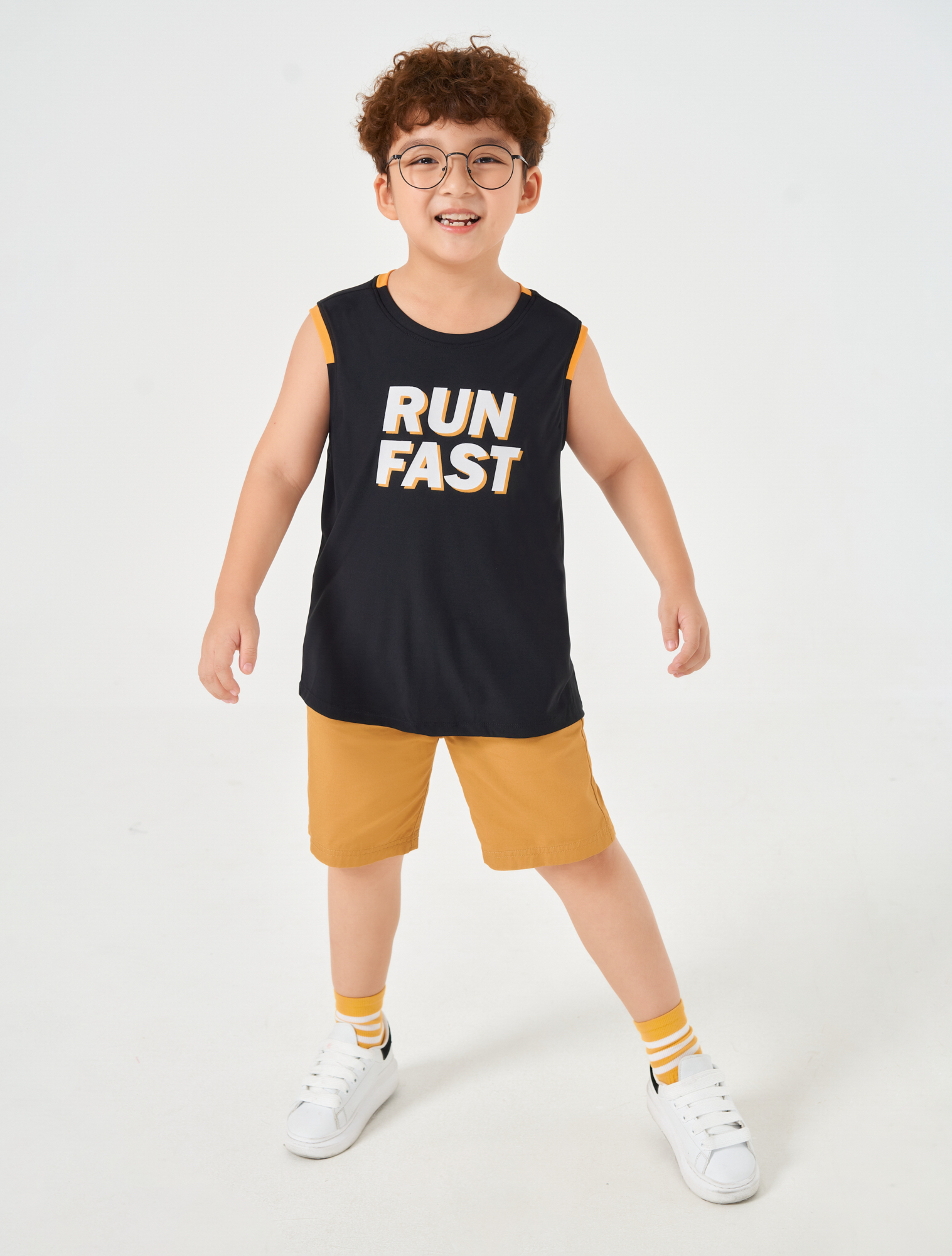 Áo ba lỗ bé trai active canifa áo ba lỗ bé trai dáng thể thao form thoải mái 2ta22s022