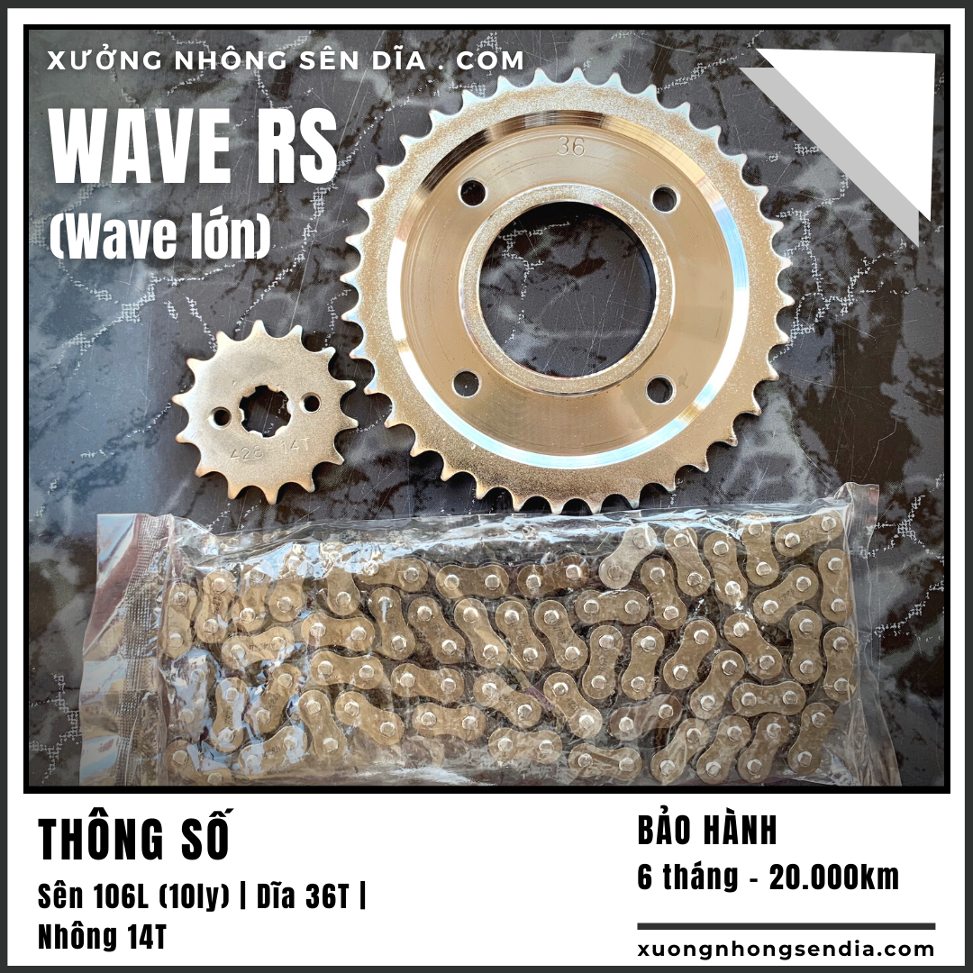 [FreeshipMAX] [HCM]BỘ NHÔNG SÊN DĨA WAVE RS TRẮNG