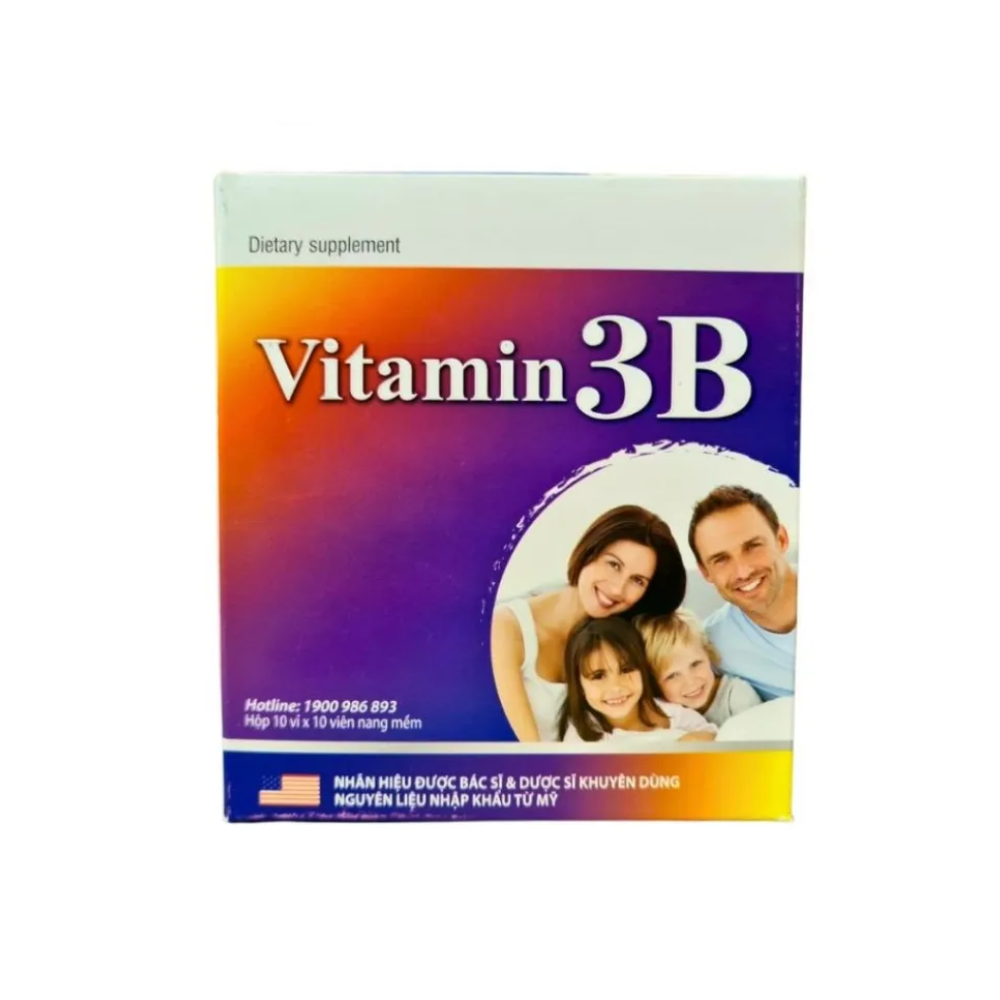 Viên uống Vitamin 3B Giúp bổ sung và dự phòng thiếu hụt vitamin B1, B6