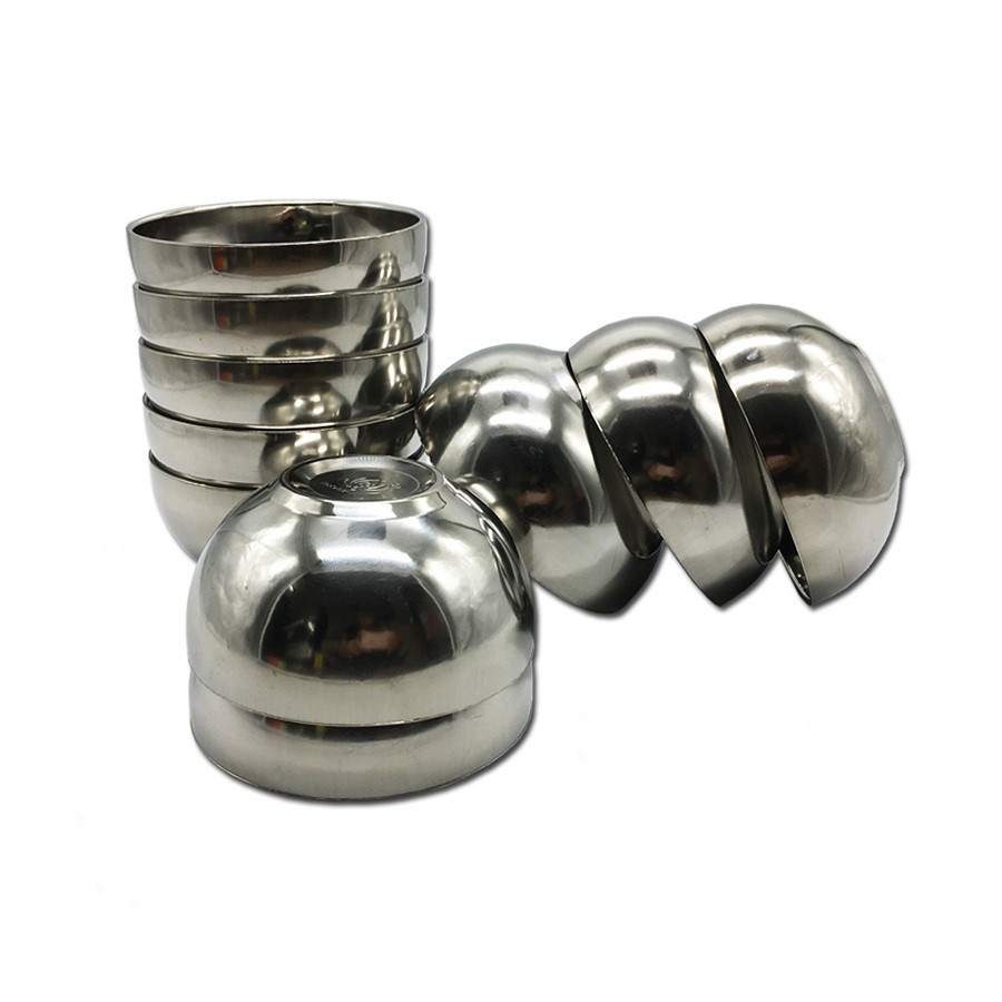 Bộ 10 chén trơn inox 2 lớp chống nóng- bộ 10 chén inox - chén