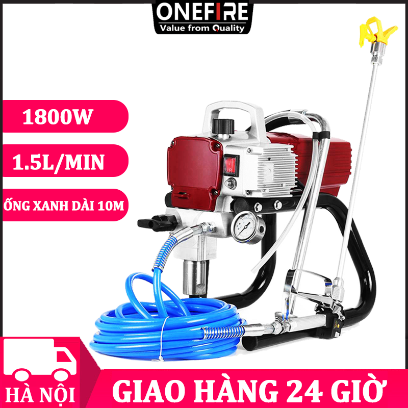 Máy phun sơn công nghiệp 1800W Máy phun sơn điện thương mại hóa kim loạiCó Thể Phun Được Tất Cả Các Loại Sơn,sơn PU, sơn nước, sơn nhà, gỗ