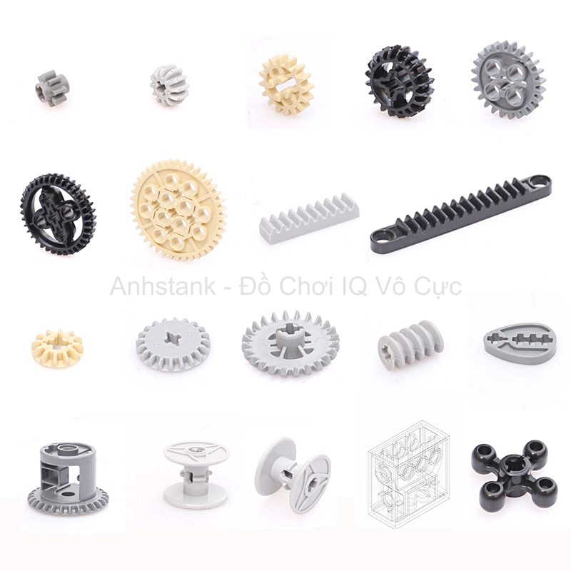 Đồ chơi Bánh răng phụ kiện technic nhiều kích thước khác nhau tương thích Bộ 9686,technic và dòng education Bảo hành 1:1