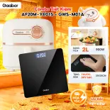 Combo 383 Nồi chiên không dầu 2L AF20M-YE01S và cân điện tử pin sạc GWS-M01A - Bảo hành chính hãng 1 đổi 1