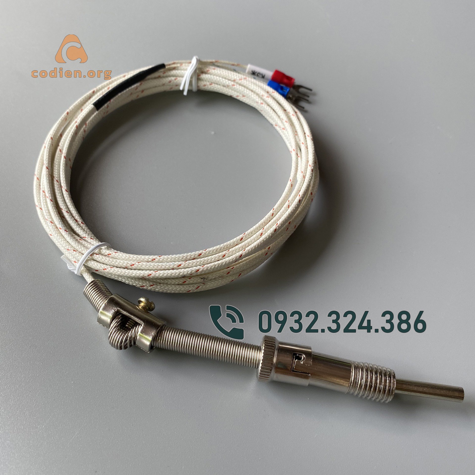 Cảm biến nhiệt độ, đầu dò cảm biến nhiệt độ k wrnt-01 đầu cài 0-800 độ độ dài dây 1000mm, 2000mm, 3000m và 5000mm
