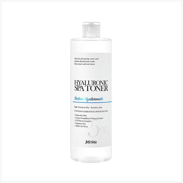 Nước hoa hồng Toner Badskin Hyaluronic Spa Toner 500ml