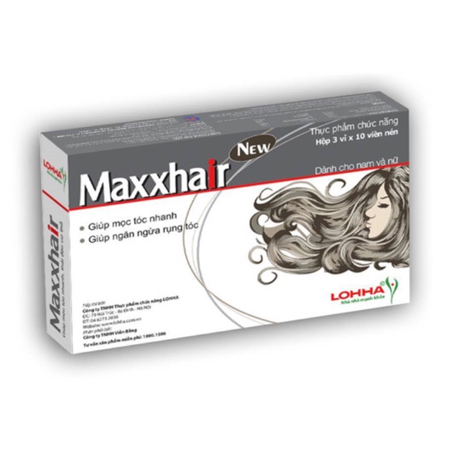 (MUA 6 TẶNG 1 CÀO MÃ)Maxx Hair NEW-Giúp mọc tóc,Ngăn ngừa rụng tóc