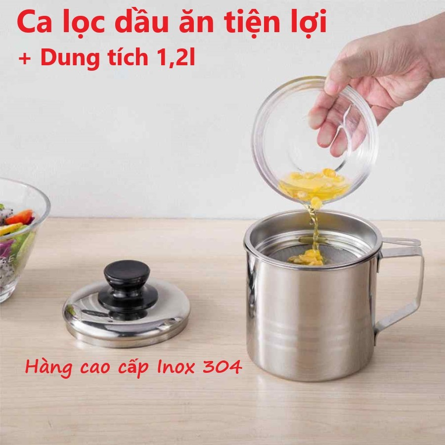Ca lọc dầu, ca lọc dầu ăn,lọc cua, lọc trái cây, lọc chanh, lọc rau má, ca lọc đa năng 1L