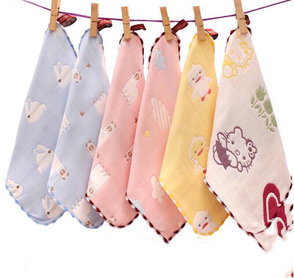 5 khăn sữa cho bé, khăn mặt sợi tre 6 lớp - lee lee kids