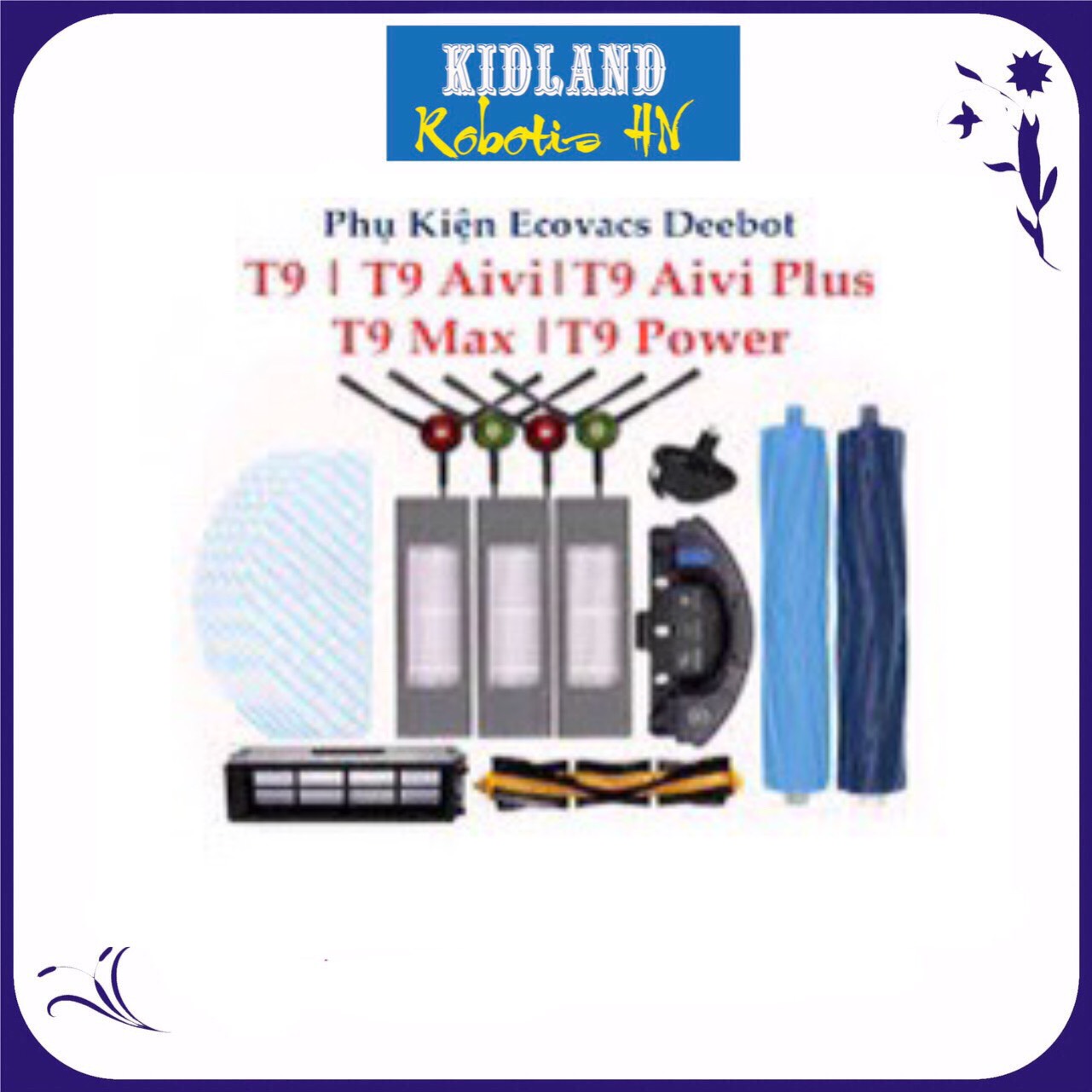 Bộ phụ kiện thay thế cho robot hút bụi ecovacs deebot t9