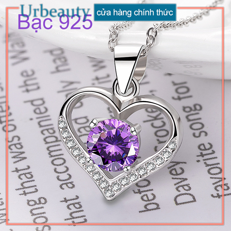 [HCM]【Urbeauty Mall】【Không có vòng cổ chỉ có mặt dây chuyền】1pcs S925 bạc hoang dã mới mặt dây chuyền nữ một carat zircon mặt dây chuyền trang sức học sinh