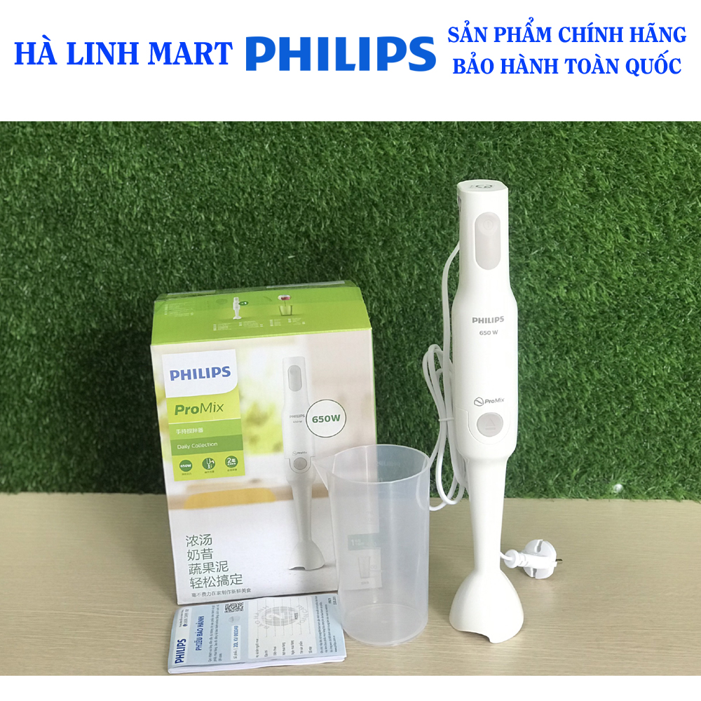 Máy xay sinh tố cầm tay Philips HR2531, Công suất 650W - Máy say sinh tố - Cam kết hàng chính hãng, bảo hành 24 tháng