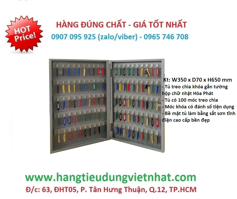 Tủ treo chìa khóa hòa phát tk100