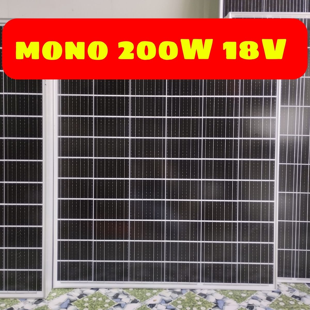 🔥 mono 200w 18v mới về hàng 2024🔥tấm pin năng lượng mặt trời mono 200w 18v