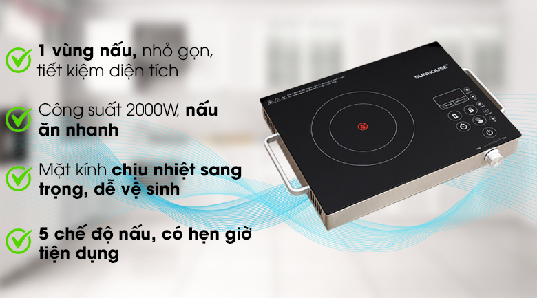 Bếp hồng ngoại sunhouse shd 6017