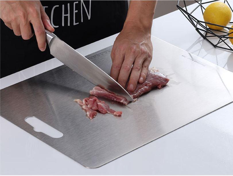 Thớt inox 304, thớt kháng khuẩn inox 23x34cm