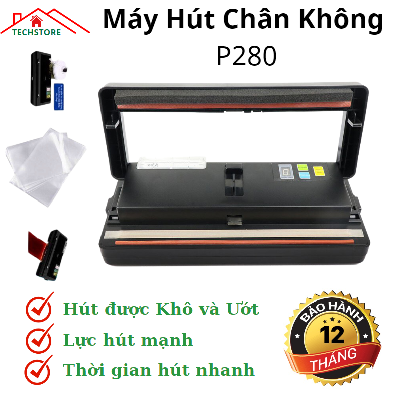 Máy Hút chân không KAW P290, P280, Kaw Hàng Chuẩn hút và hàn tự động các loại túi, mối hàn kín - Bảo hành 12 tháng