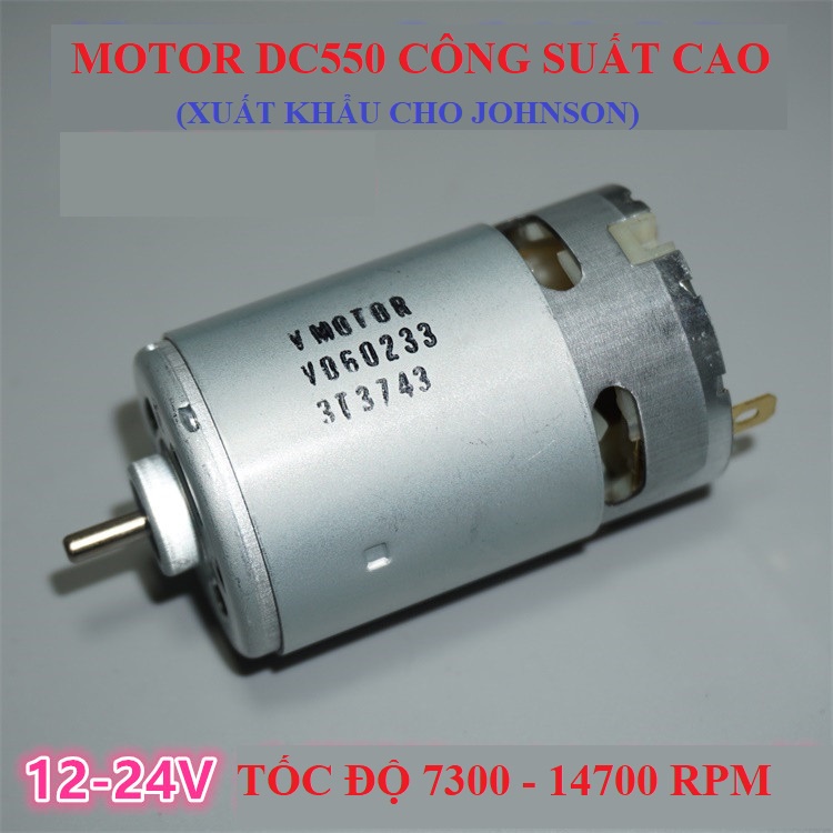SV Motor 550 công suất cao 12-24VDC thương hiệu Johnson