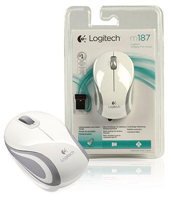[HCM]Chuột máy tính LOGITECH M187 (Trắng)