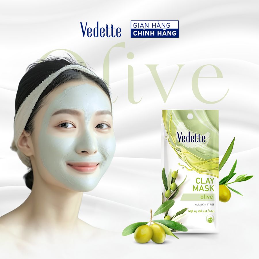 Mặt nạ đất sét Vedette Ô-liu 12g