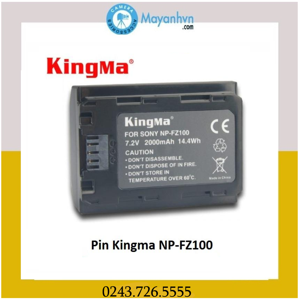 Pin kingma np-fz100 cho máy ảnh sony a7iii,a9,a7riii