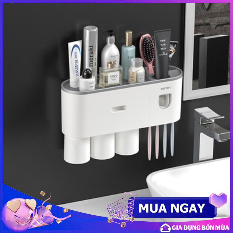 Bộ nhả kem đánh răng tự động, Kệ Để Đồ Phòng Tắm Cao cấp tiện dụng