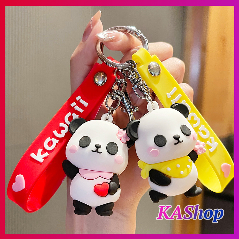 Móc khóa Panda Cao cấp kèm dây đeo tay - KAShop
