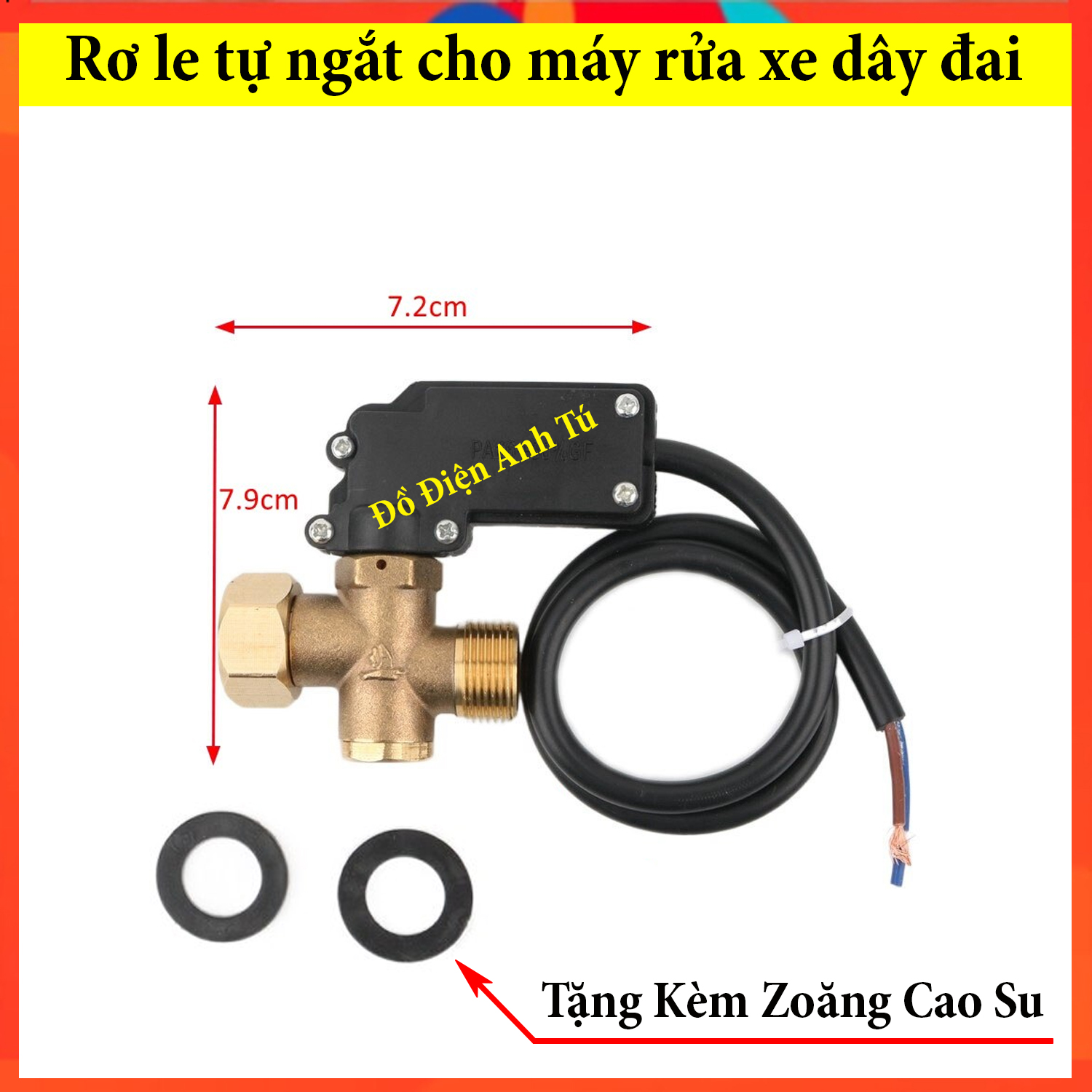 Rơ le tự ngắt cho máy rửa xe dây đai curoa, máy rửa xe cao áp