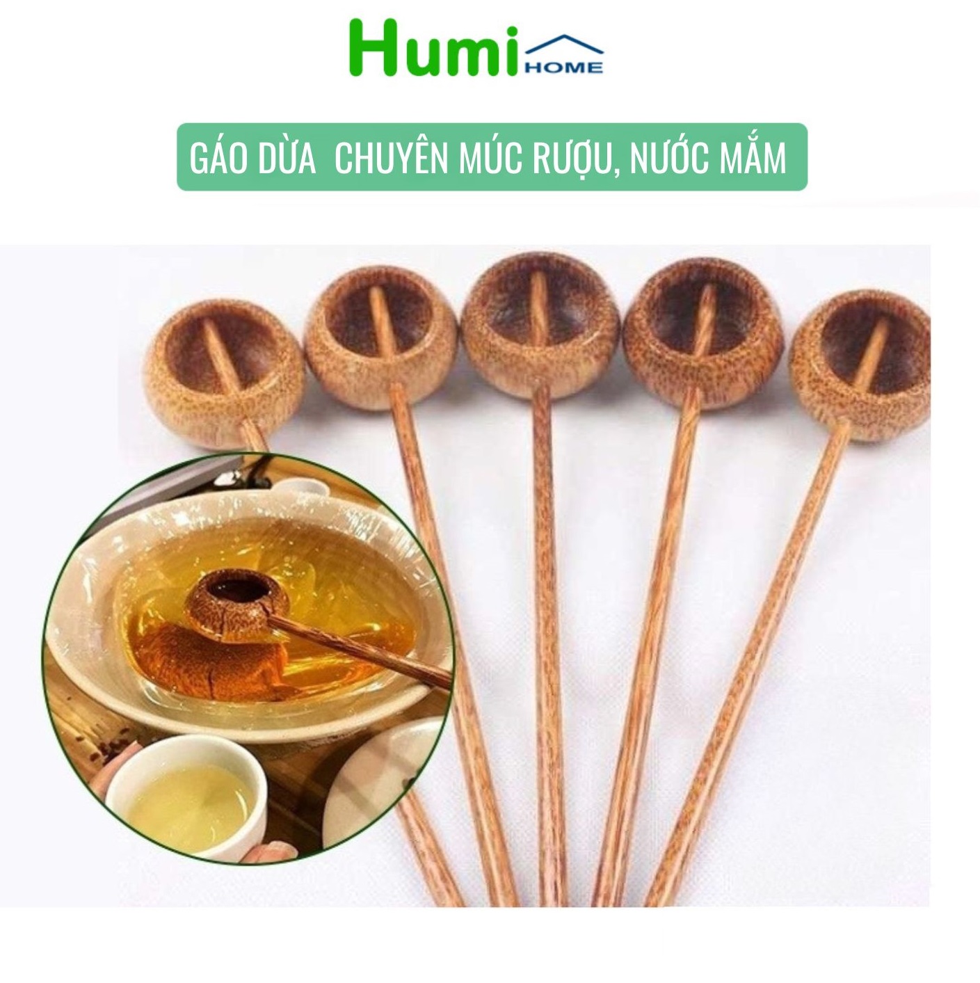 Gáo gỗ dừa múc nước múc rượu