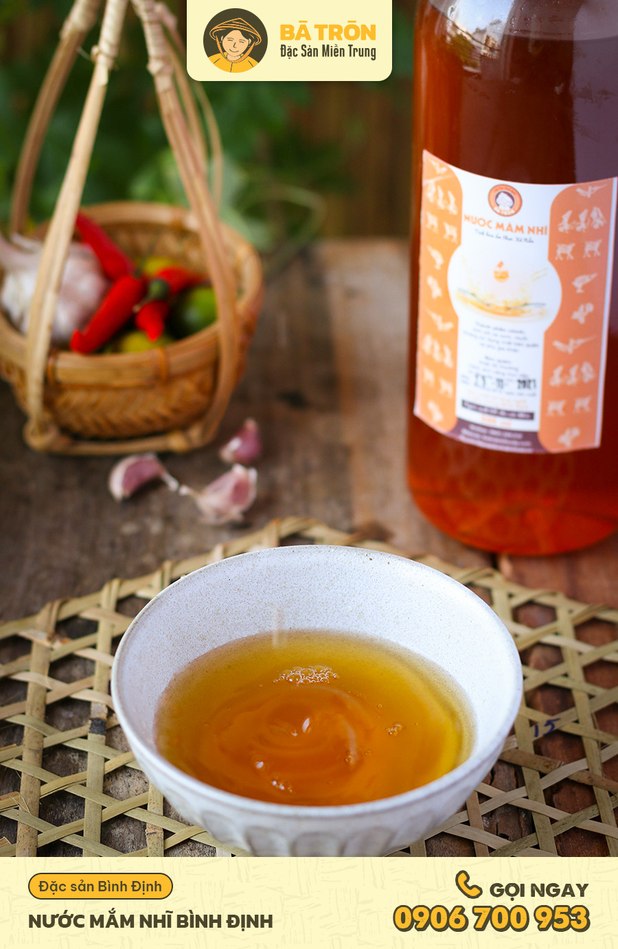 Nước mắm nhĩ 1l ngon loại 1 đặc sản bình định bà tròn