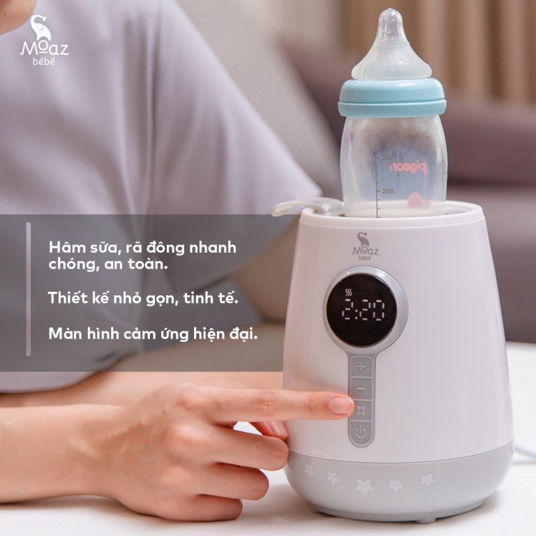 Máy hâm sữa siêu tốc moaz bebe - mb021 - hàng có sẵn - tặng bộ cắt móng tay cho bé