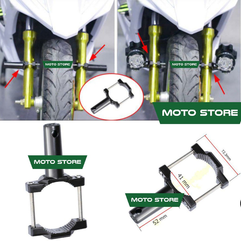 Pát kẹp phuộc gắn đèn trợ sáng ( giá 1 cái ) - cùm phuộc gắn đèn trợ sáng