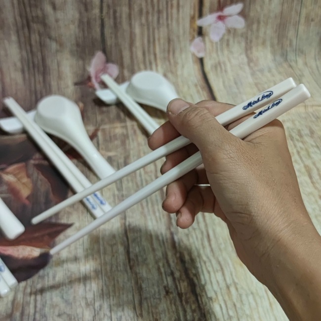 Muỗng sứ, đũa sứ minh long - muỗng sứ, đũa sứ