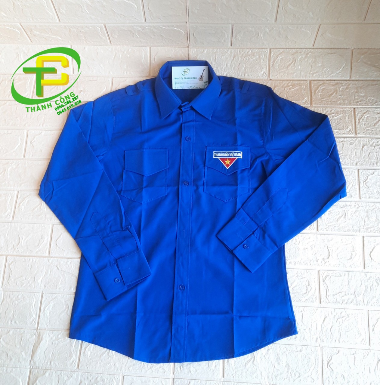 [ĐOÀN-TD] ÁO SƠ MI ĐOÀN THANH NIÊN (LOGO THÊU)