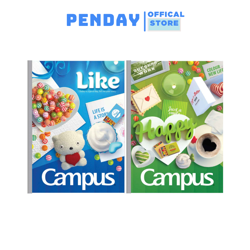 Vở kẻ ngang 80 trang CAMPUS cao cấp - FOOD 2 - giấy trắng - 1 quyển - vở ghi chép học sinh - PENDAY STORE