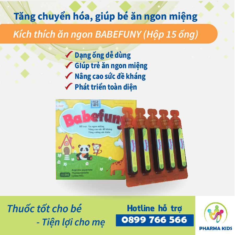 Siro BABEFUNY - Kích thích ăn ngon, tăng hấp thu chất dinh dưỡng