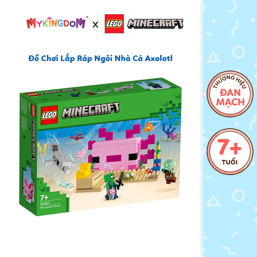 Đồ chơi lắp ráp ngôi nhà cá axolotl lego minecraft 21247