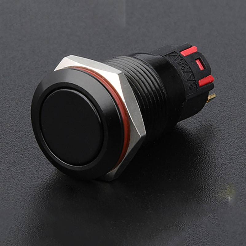 Công tắc kim loại 12mm vỏ đen 12V 24V chống nước MPVSAIGON/ 12mm LED Black latching push button switch- Black momentary push button switch