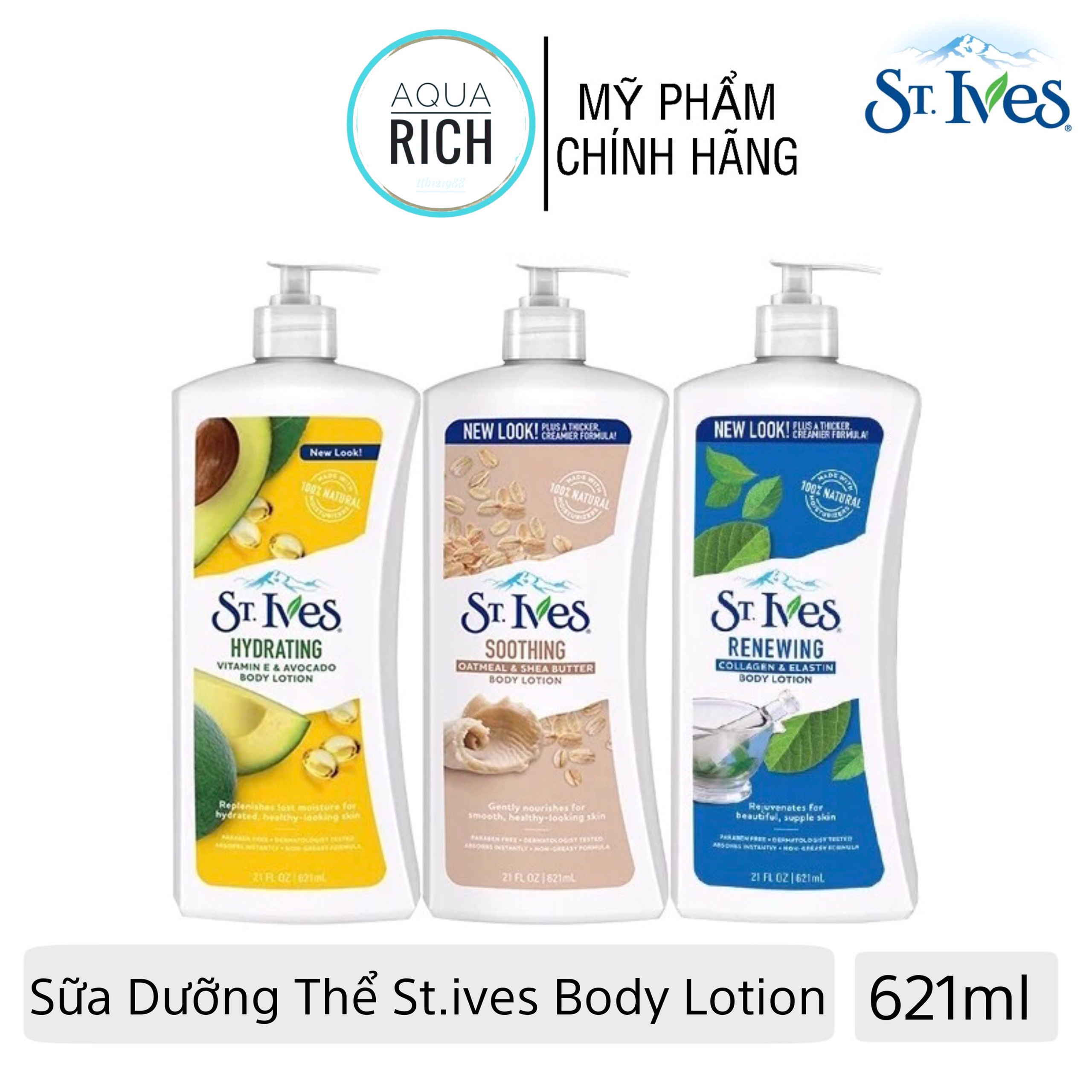 Sữa Dưỡng Thể  Body Lotion 621ml Kem dưỡng thể St toàn thân |  