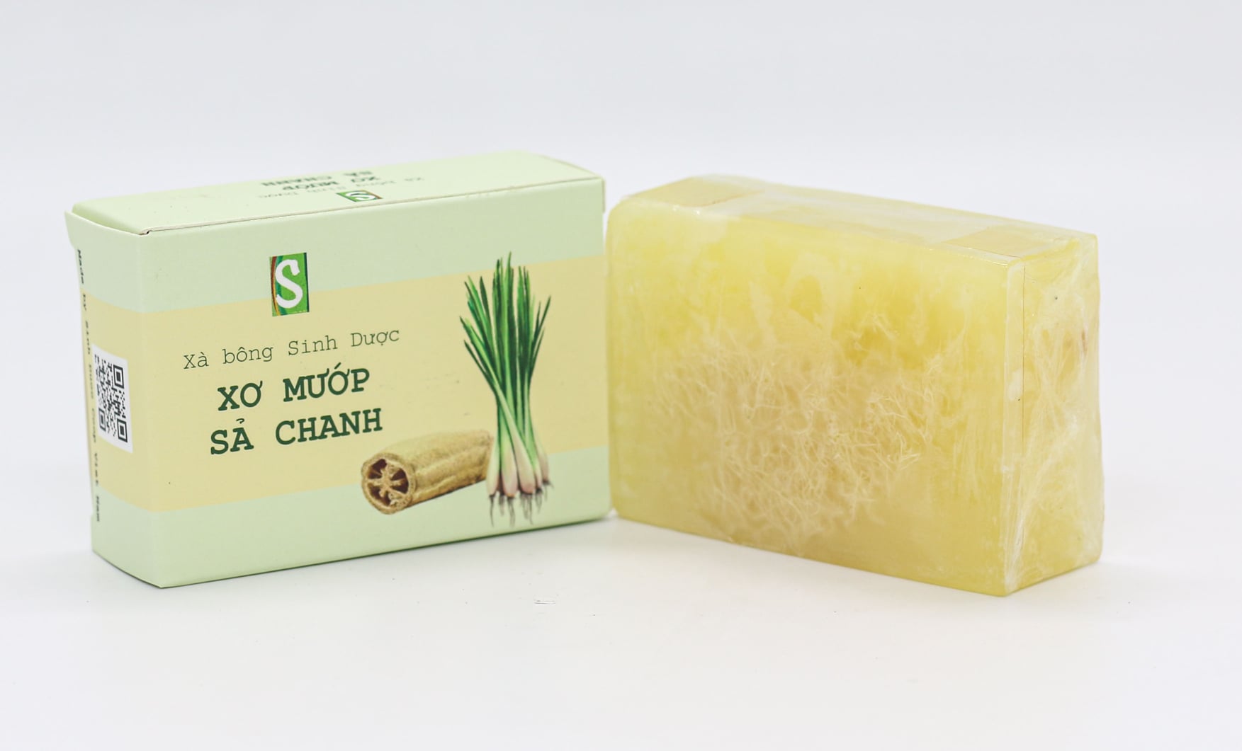 [HCM]Xà bông sinh dược - Xơ Mướp - Bạc Hà (bánh 120gr) - Xà bông thiên nhiên Bena Organic