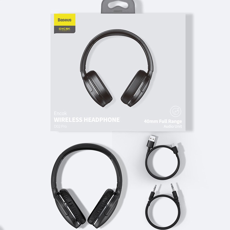Tai nghe chụp tai không dây cao cấp Baseus Encok Wireless headphone D02