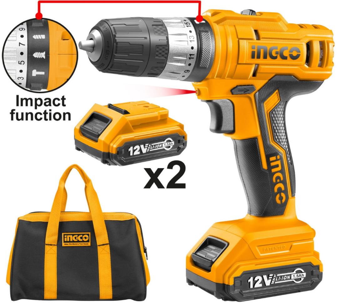 12v máy khoan búa dùng pin ingco cidli1222