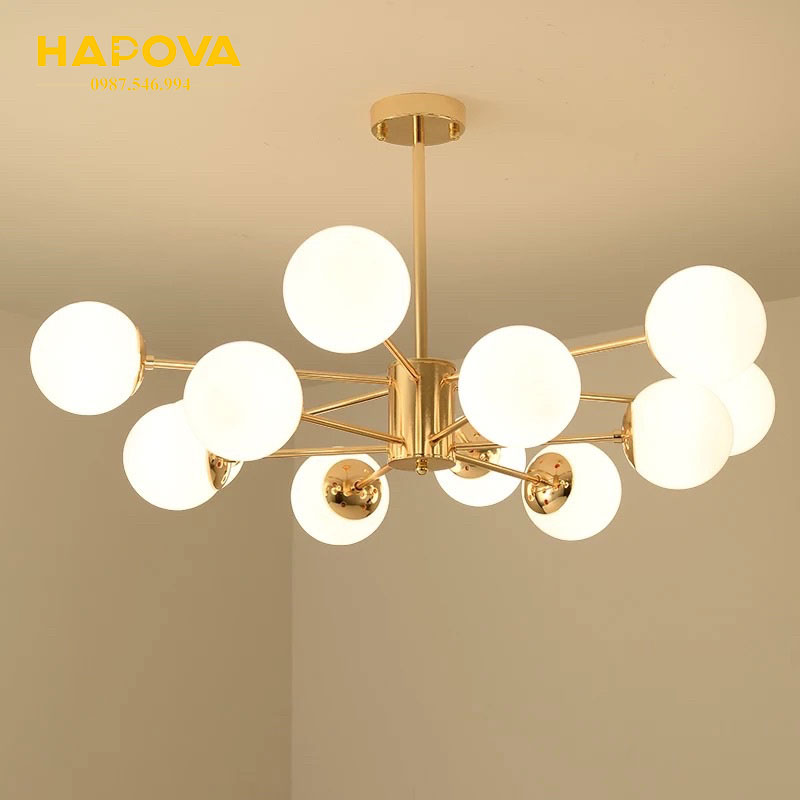 Đèn treo trần, đèn trần trang trí hapova dch 8743 12 tay