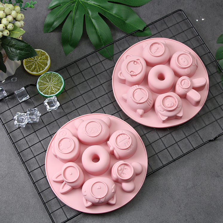 Khuôn silicon làm bánh khuôn hấp bánh flan pudding có nắp