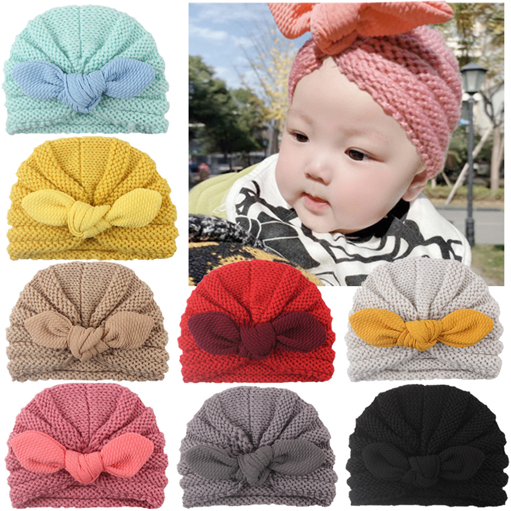 Mũ turban nơ siêu yêu cho bé(0-12 tháng)