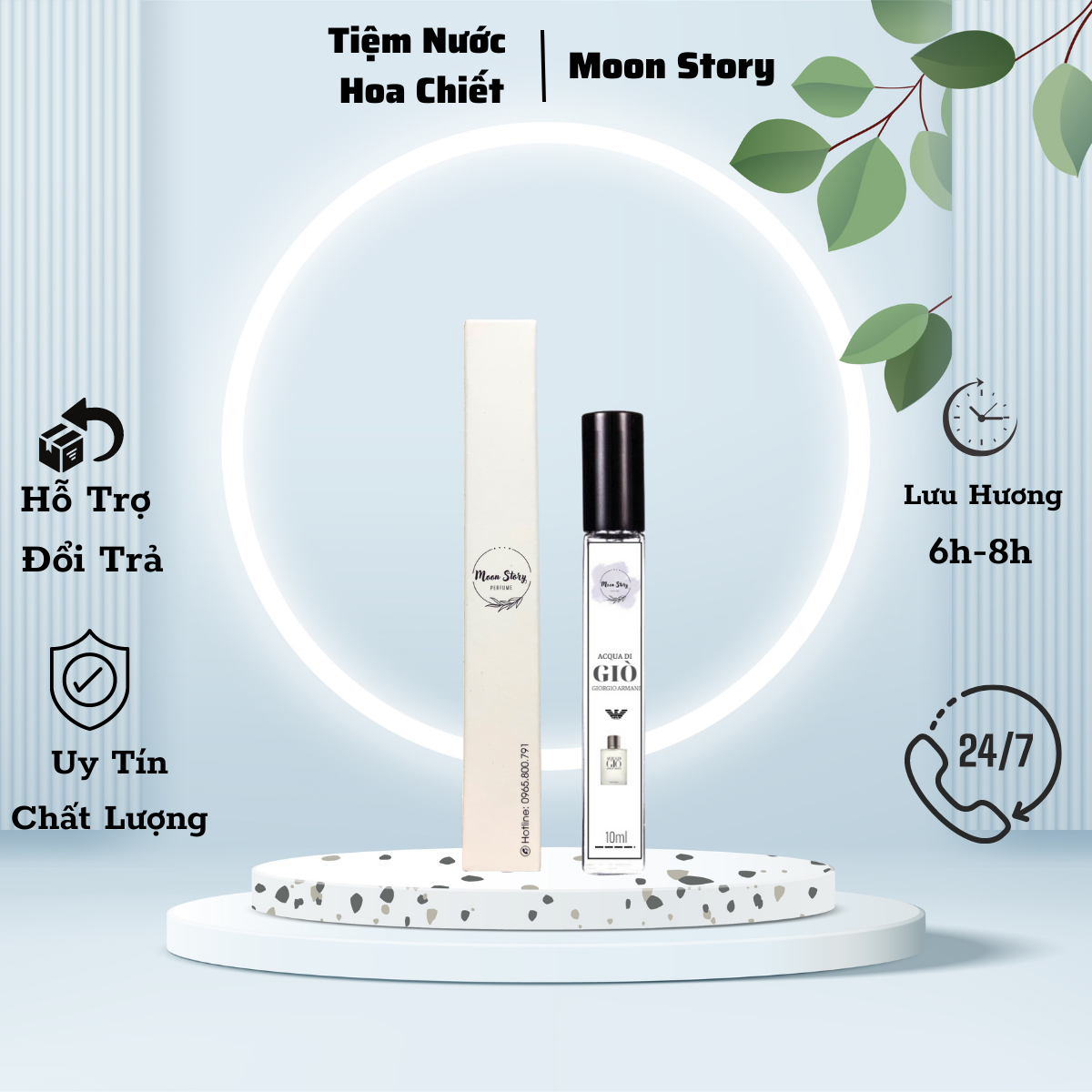 Nước Hoa Nam Aquadi Giò Trắng lưu hương lâu nam tính lịch lãm 10ml