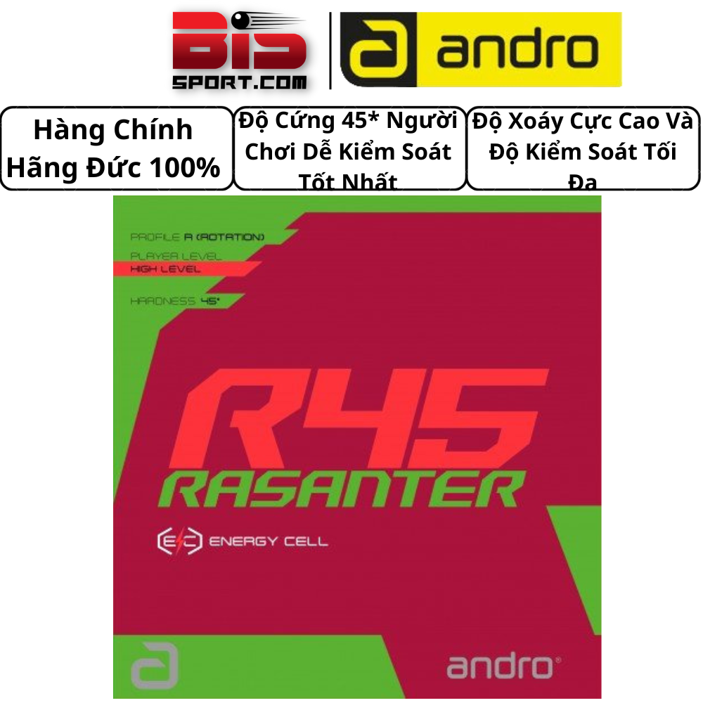 Mặt Vợt Bóng Bàn Andro Rasanter R45 - Một Phiên Bản Hoàn Toàn Khác Biệt