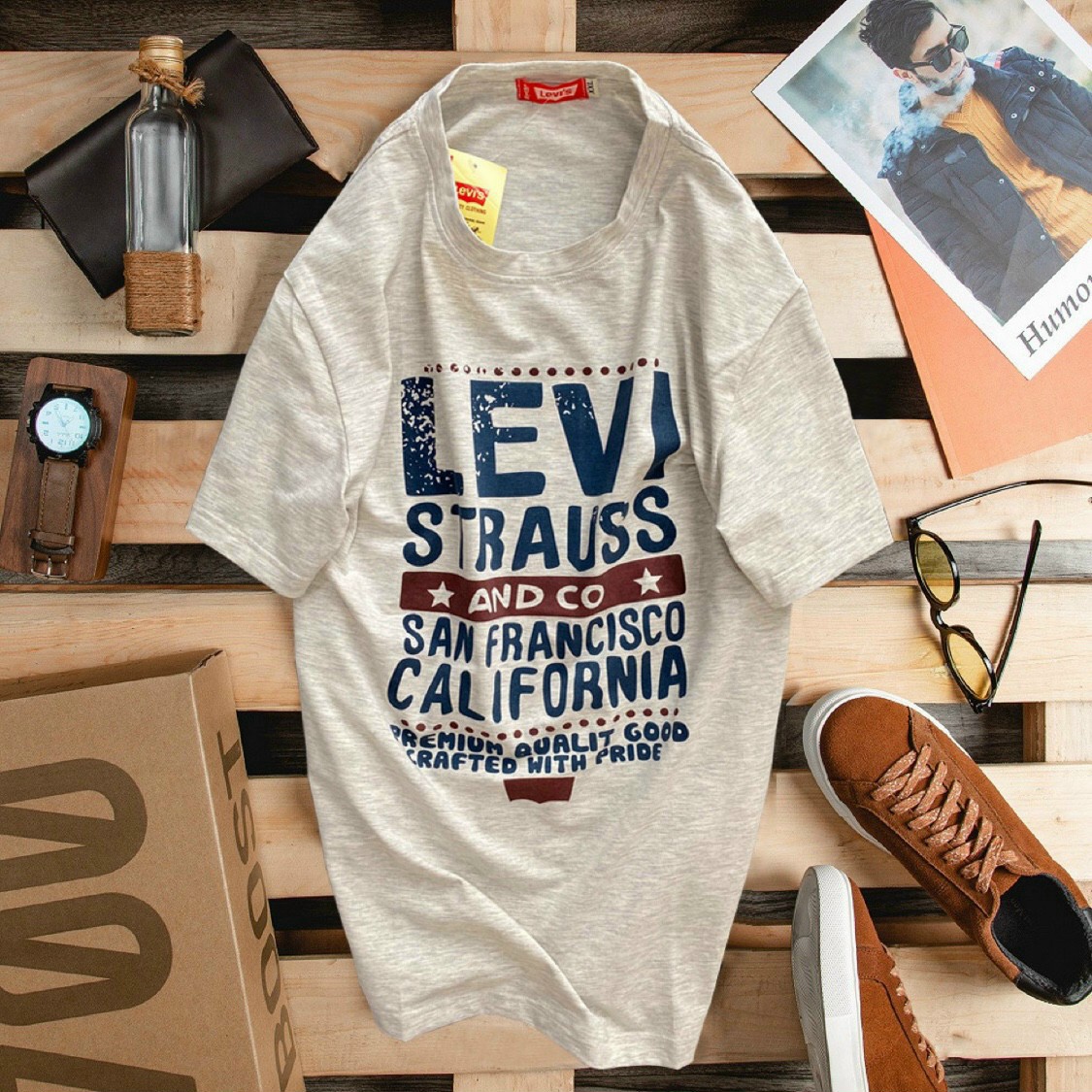 Áo thun nam cổ tròn LEVI's thời trang