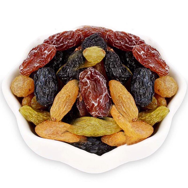 Hộp 500gr Nho Khô Sấy Lạnh Mix Nhiều Vị Dẻo Ngon