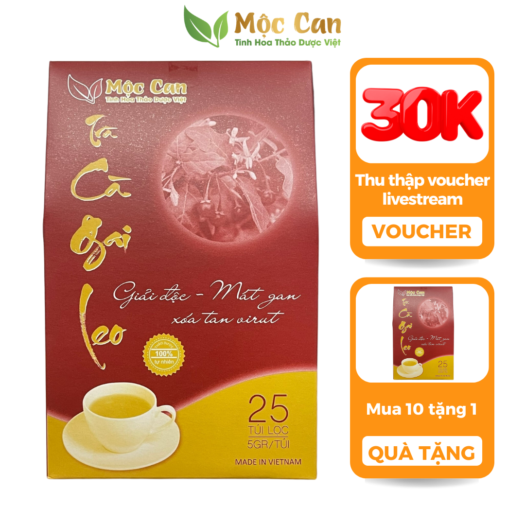 Trà Cao Cà Gai Leo Túi Lọc Mộc Can bổ gan mát gan giảm nóng trong thanh nhiệt giải độc cơ thể tăng cường sức khỏe hộp 25 túi